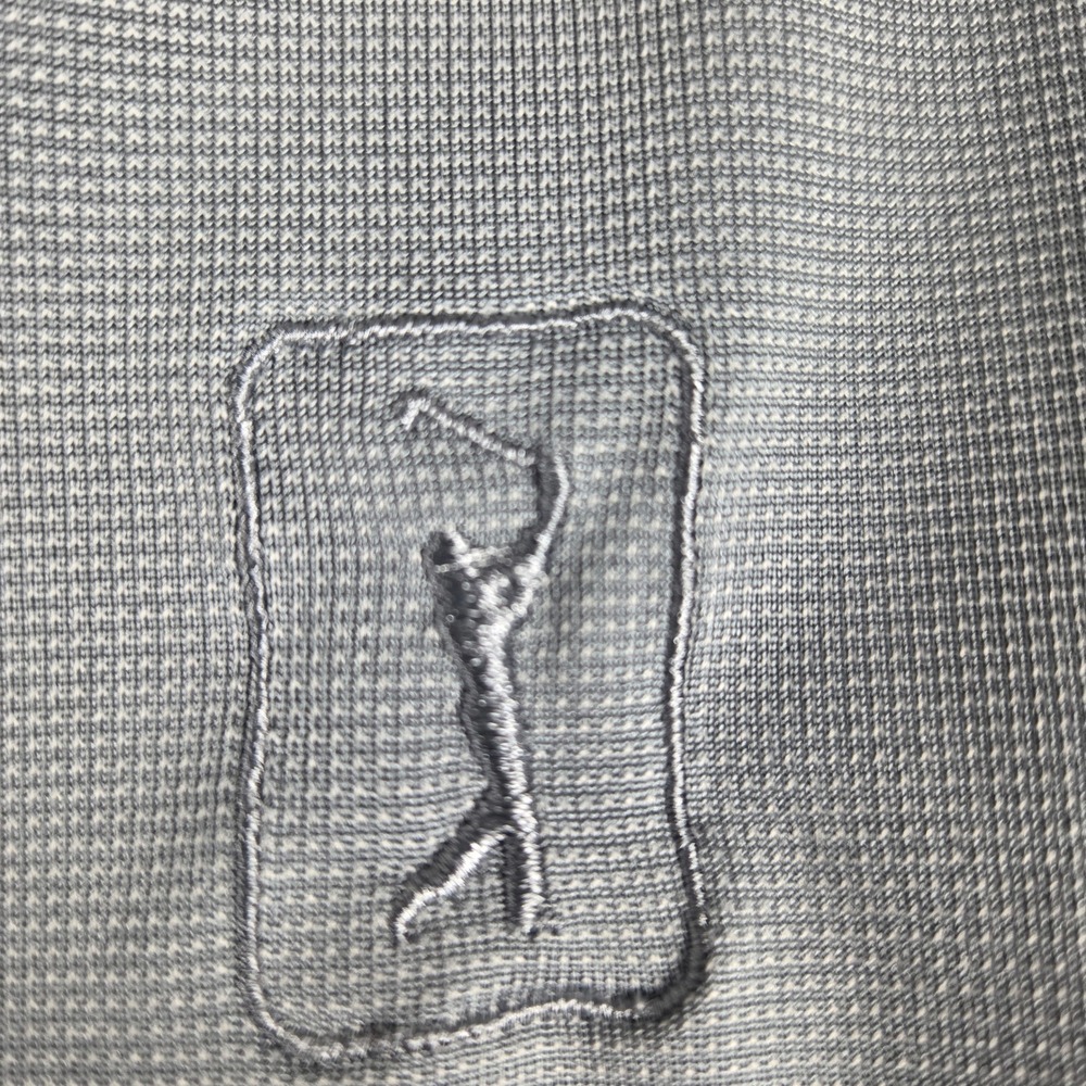 PGA Tour Mens XL Gray‎ Short Sleeve Performance Golf Polo Shirt Textured Active - Picture 4 of 7